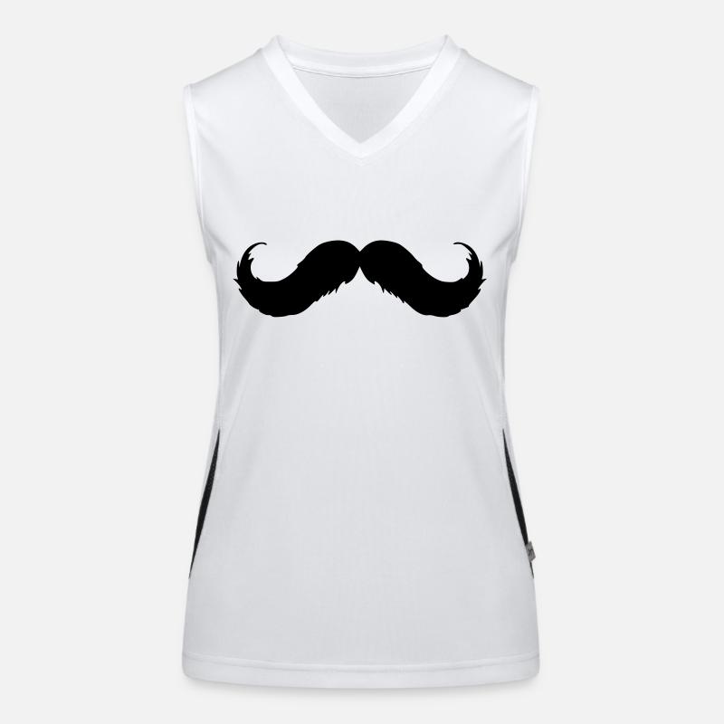 Mustache Funktionelles Kontrast-Tank Top für Frauen