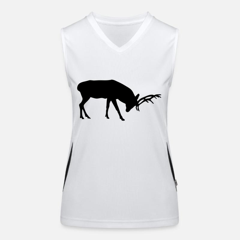 deer - antler - hunting - hunter Women's Functional Contrast Tank Top