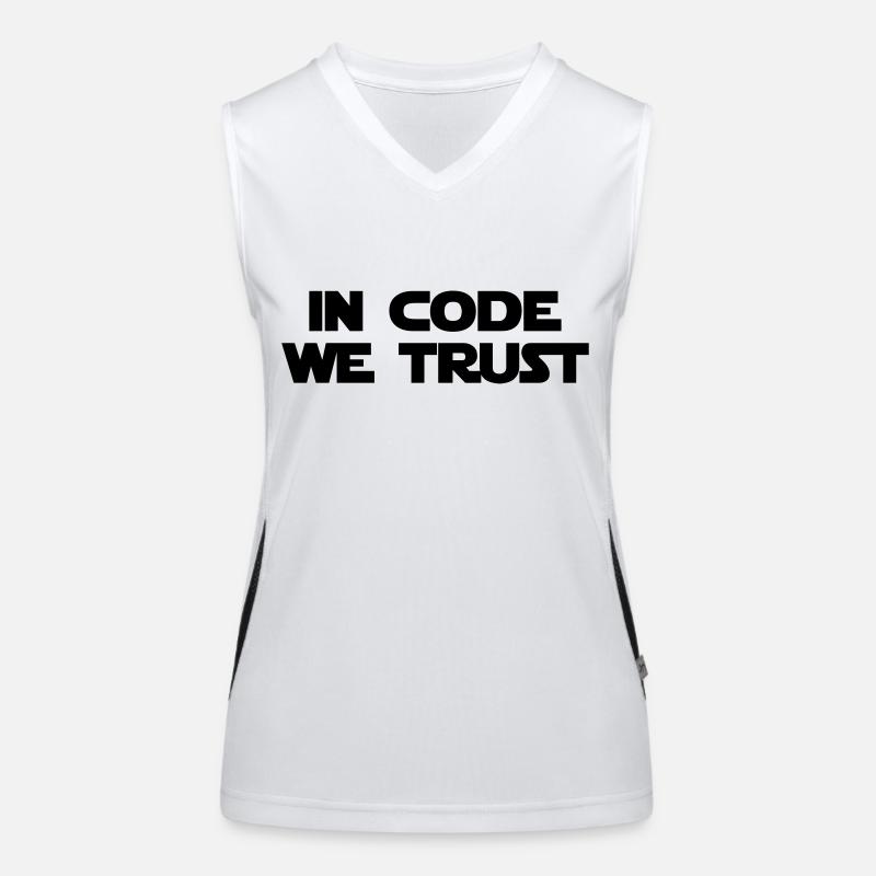 In code we trust Débardeur respirant contrasté Femme