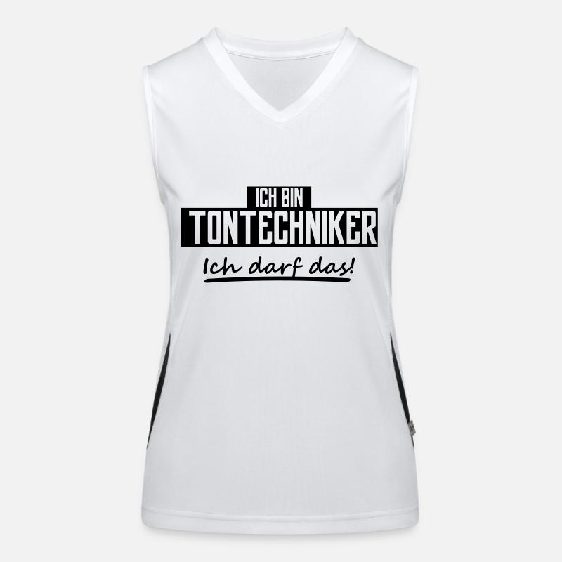 ich bin tontechniker Funktionelles Kontrast-Tank Top für Frauen