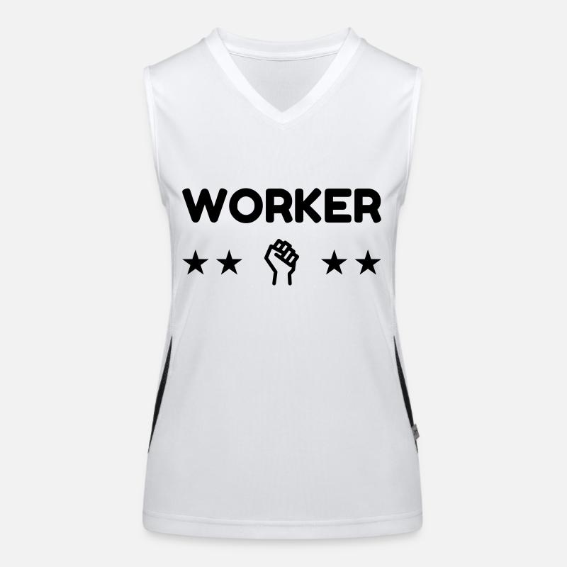 Worker Arbeiter Ouvrier Work Arbeit Travail Women's Functional Contrast Tank Top