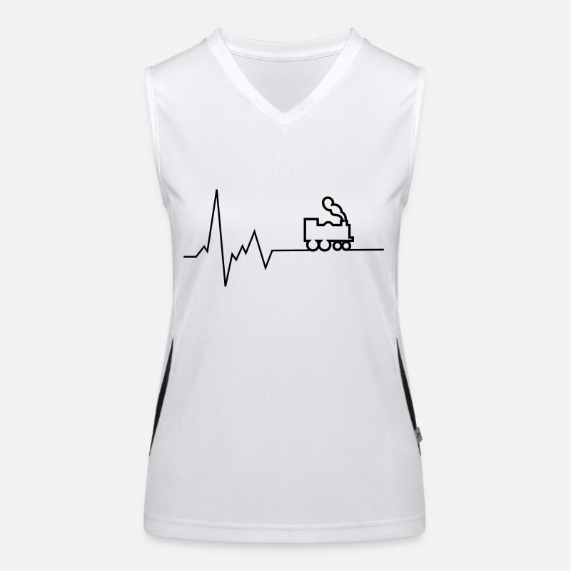 Chemin de fer Heartbeat Débardeur respirant contrasté Femme