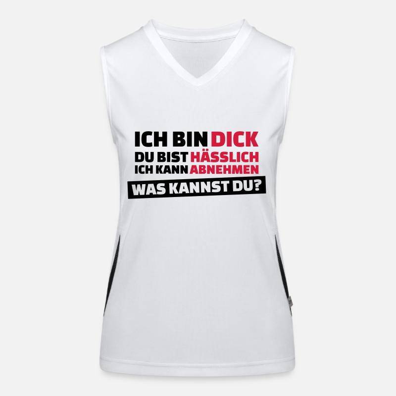 Ich bin dick, Du bist hässlich Funktionelles Kontrast-Tank Top für Frauen