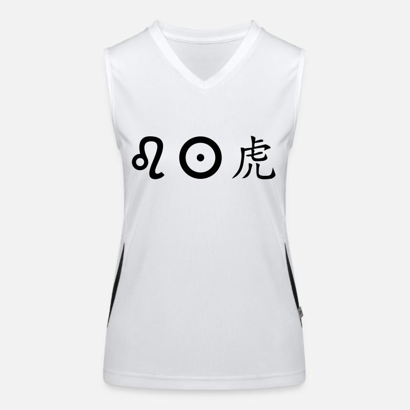 löwe sonne tiger Funktionelles Kontrast-Tank Top für Frauen