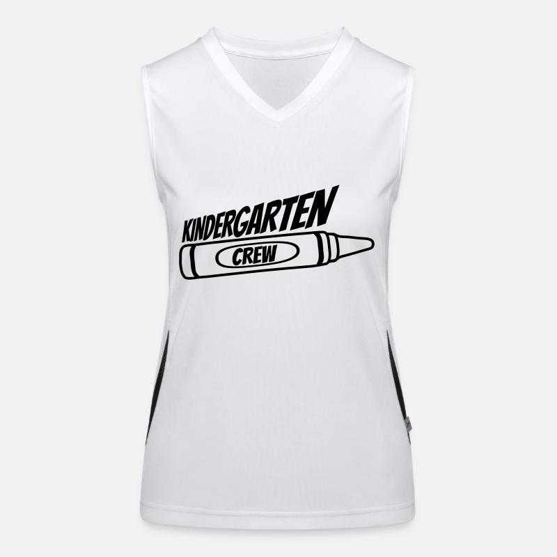 Team Kindergarten Crew Wax Crayon Women's Functional Contrast Tank Top