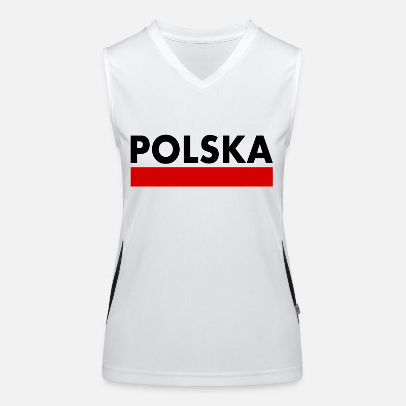 DRAPEAU POLOGNE POLOGNE Débardeur respirant contrasté Femme