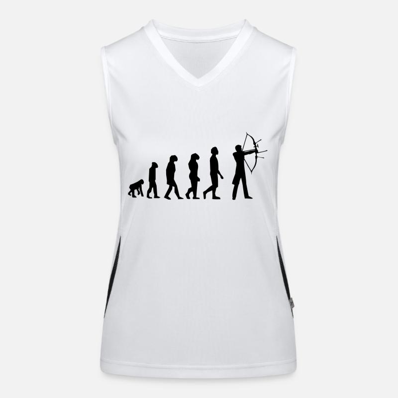 Evolution des Bogenschießens Funktionelles Kontrast-Tank Top für Frauen