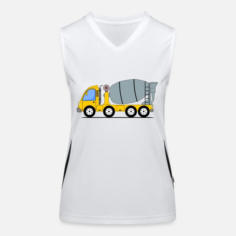 Concrete mixer yellow Women's Functional Contrast Tank Top