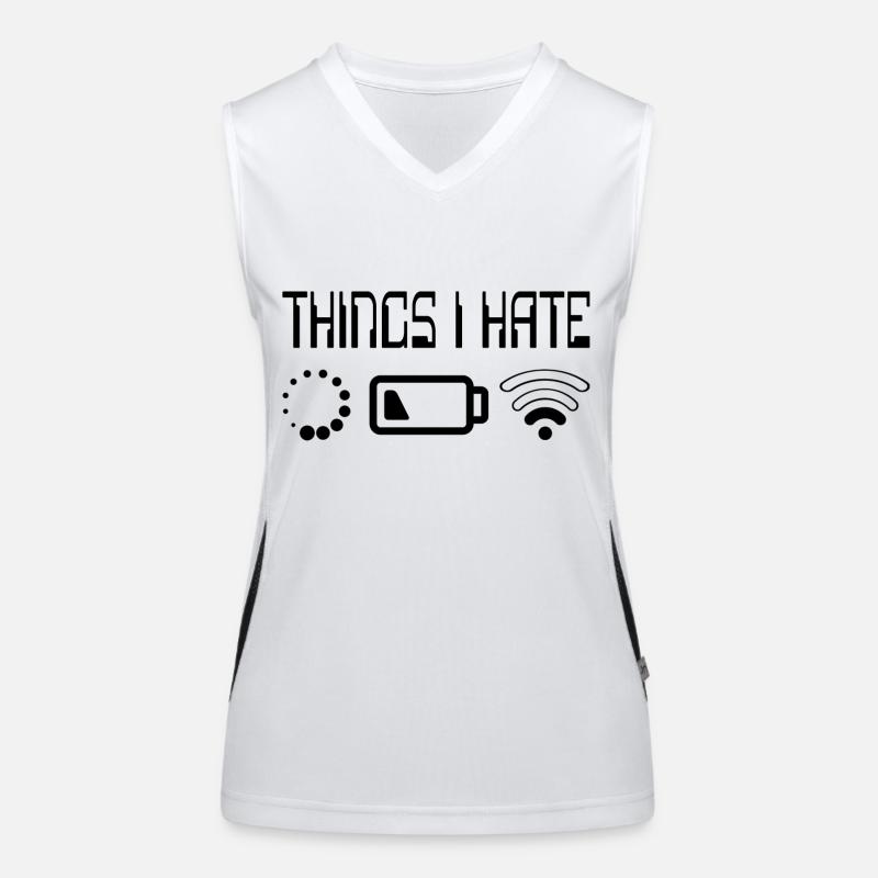 Things I Hate Programmer Outfit Gamer Fun Gift Women's Functional Contrast Tank Top