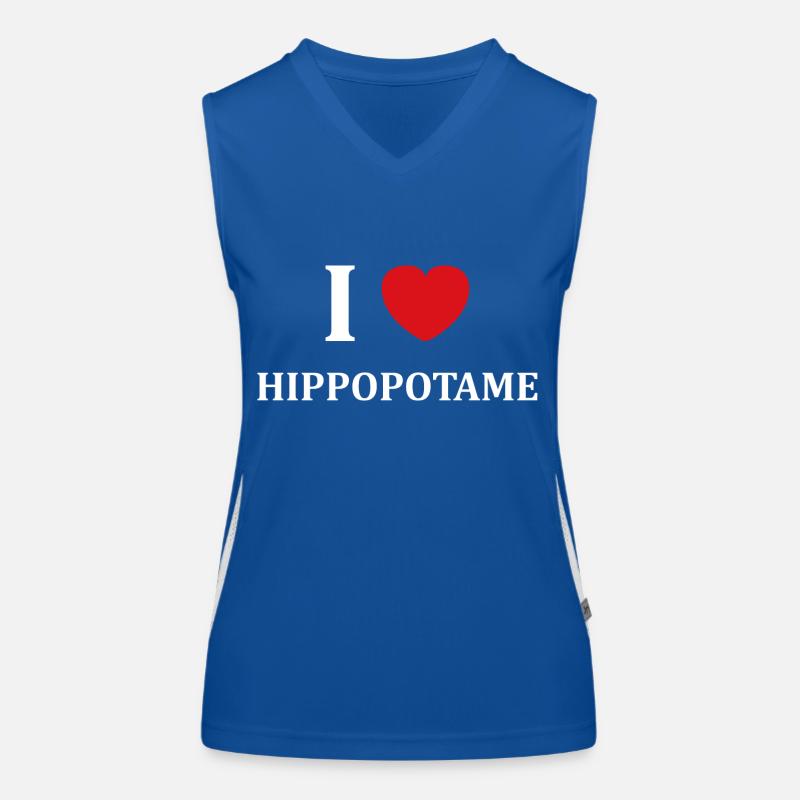 amour petit hippopotame Débardeur respirant contrasté Femme