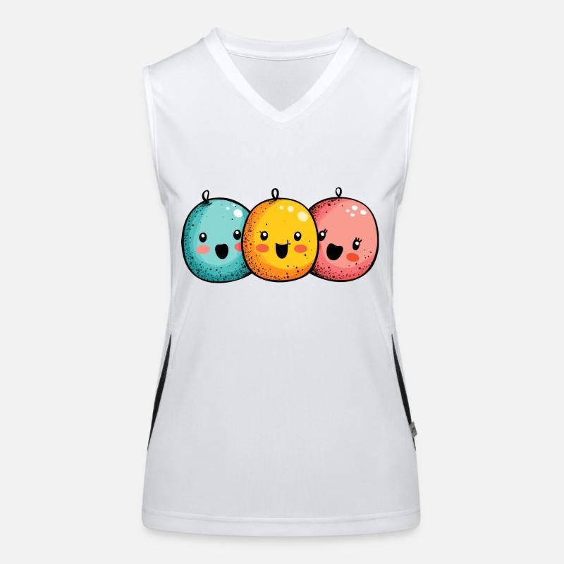 Fasnachtsfreude mit Konfetti Funktionelles Kontrast-Tank Top für Frauen