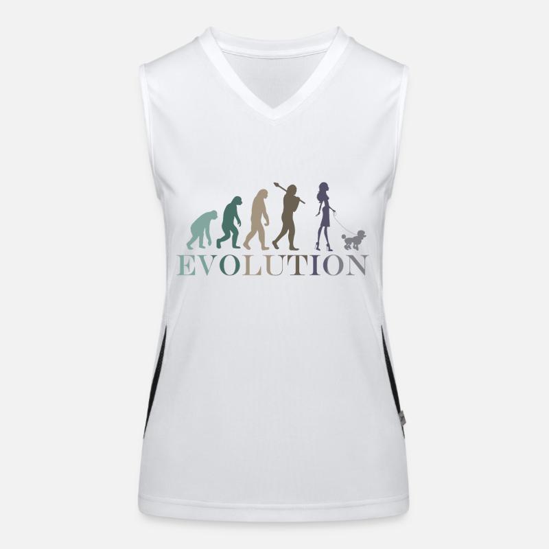 PUDEL EVOLUTION WEIBLICH Funktionelles Kontrast-Tank Top für Frauen