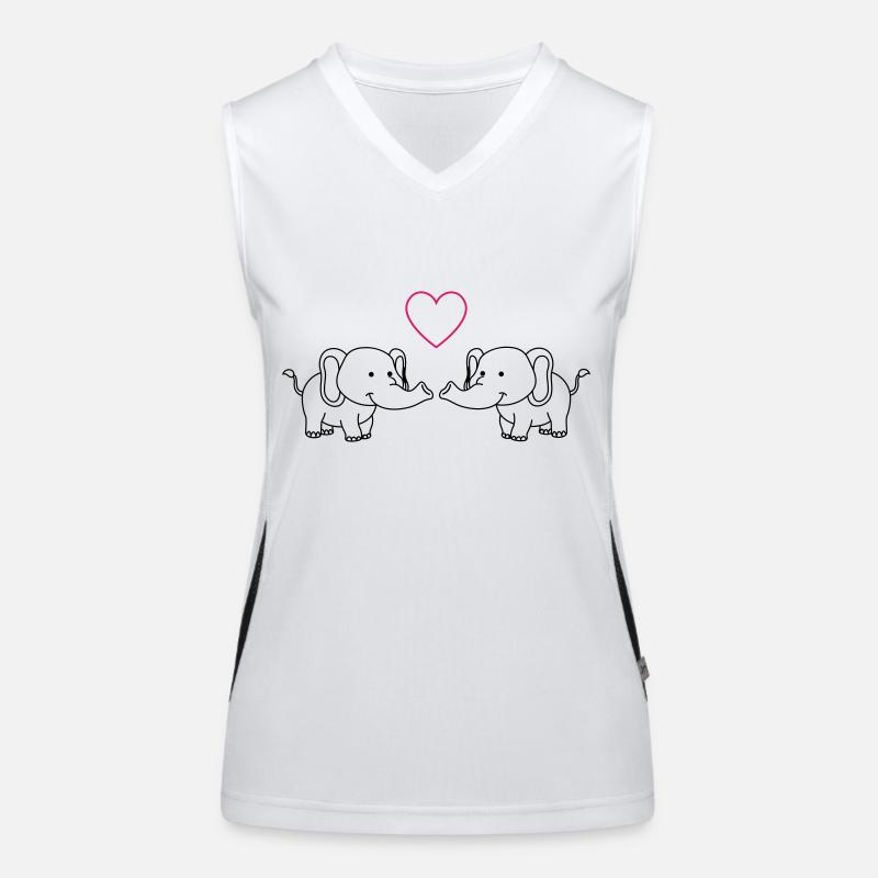 forelskede elefanter Funksjonell kontrast-singlet for kvinner