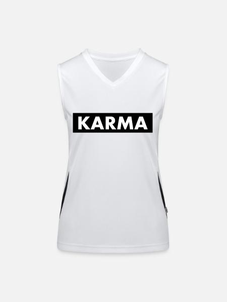Karma - Débardeur respirant contrasté Femme - blanc/noir - Devant