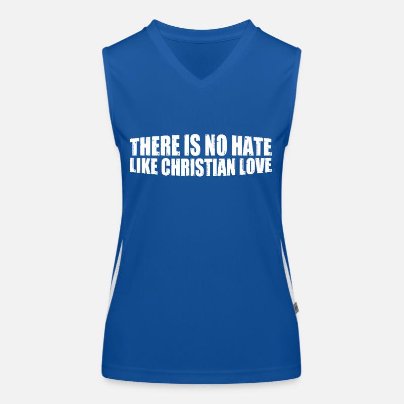 There Is No Hate Like Christian Love 8 Funktionelles Kontrast-Tank Top für Frauen