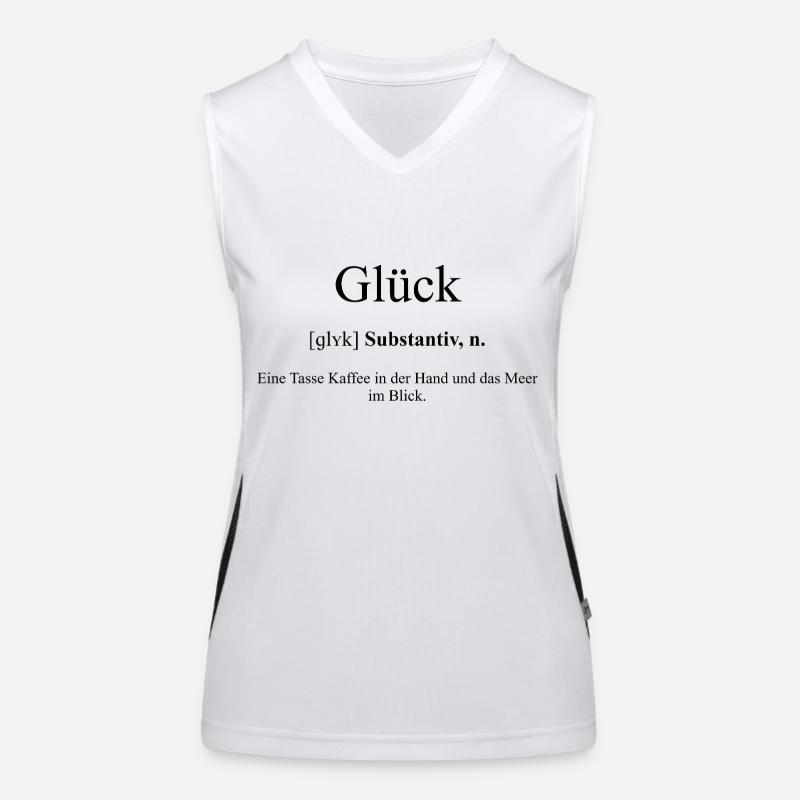Glück | Glueck Definition Dictionary Funktionelles Kontrast-Tank Top für Frauen