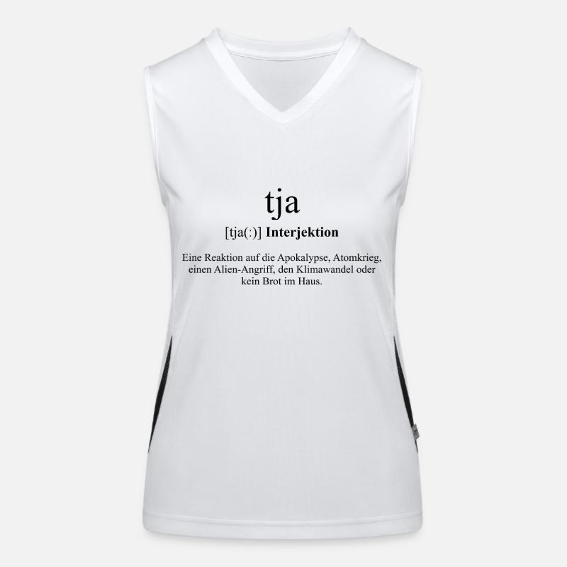Tja Definition Dictionary Funktionelles Kontrast-Tank Top für Frauen