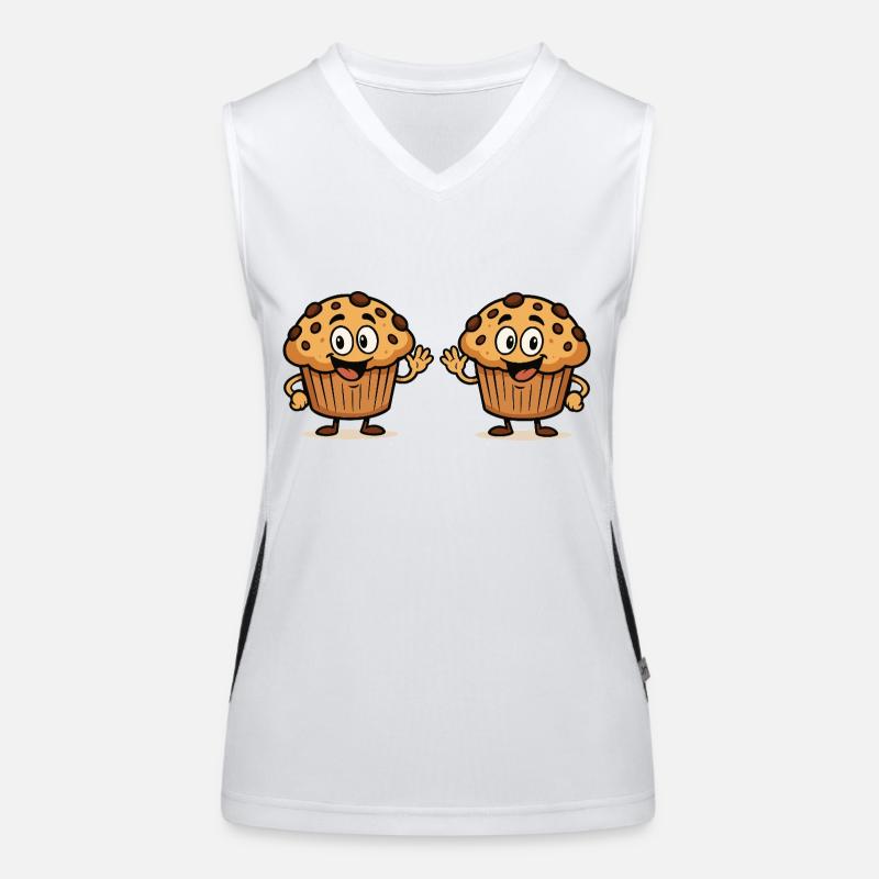 muffin comic 2 Funktionelles Kontrast-Tank Top für Frauen