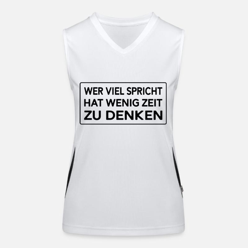 Si vous parlez beaucoup, vous avez peu de temps pour réfléchir Débardeur respirant contrasté Femme