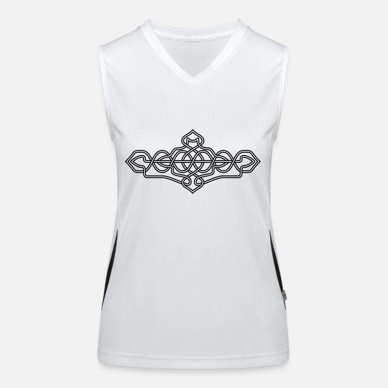 Ornament Funktionelles Kontrast-Tank Top für Frauen