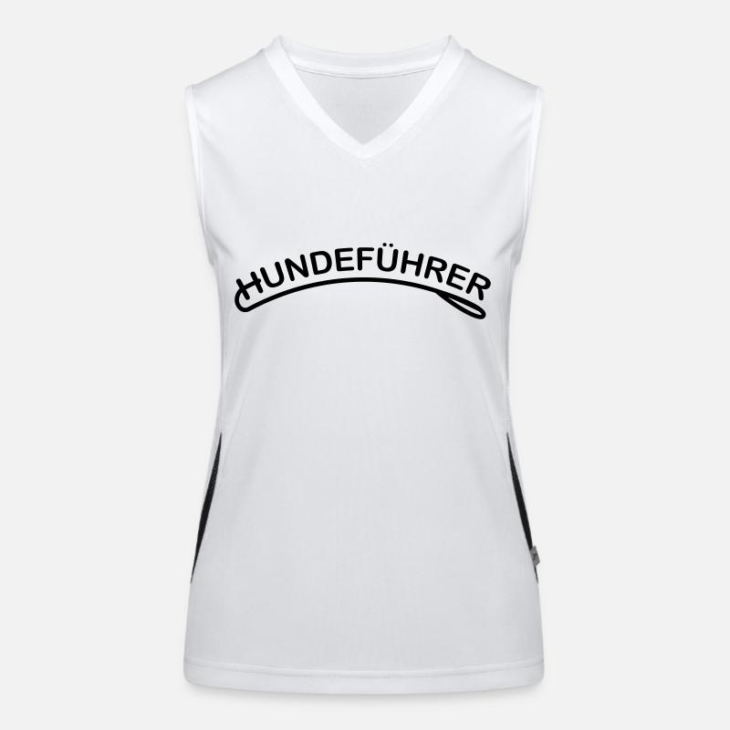 Hundeführer mit Leine, 1fb Funktionelles Kontrast-Tank Top für Frauen