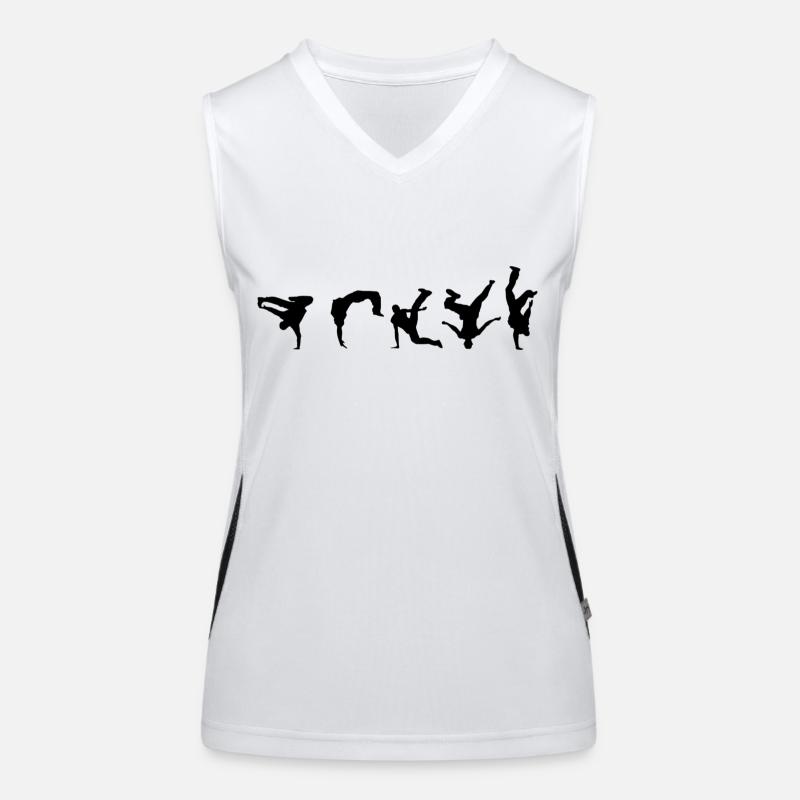 break dancing Women's Functional Contrast Tank Top