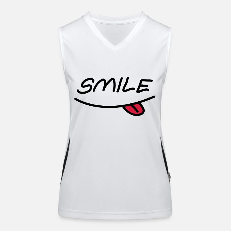 Smiley bouche Débardeur respirant contrasté Femme