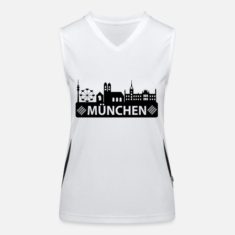 Skyline München - Funktionelles Kontrast-Tank Top für Frauen