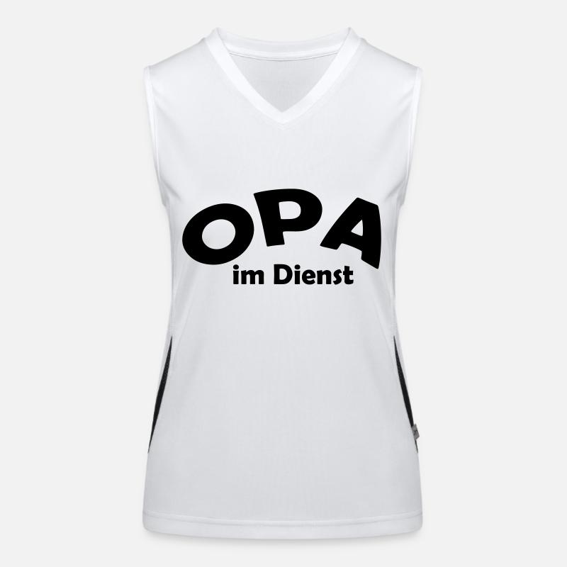 opa im dienst Funktionelles Kontrast-Tank Top für Frauen