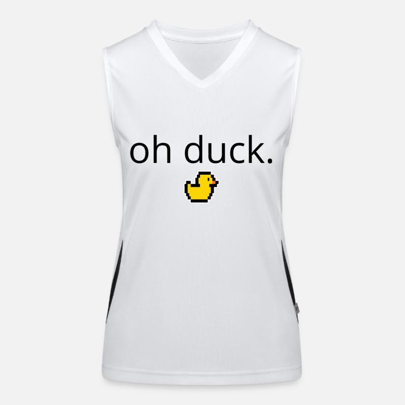 Tee-shirt marrant « Oh duck » Débardeur respirant contrasté Femme