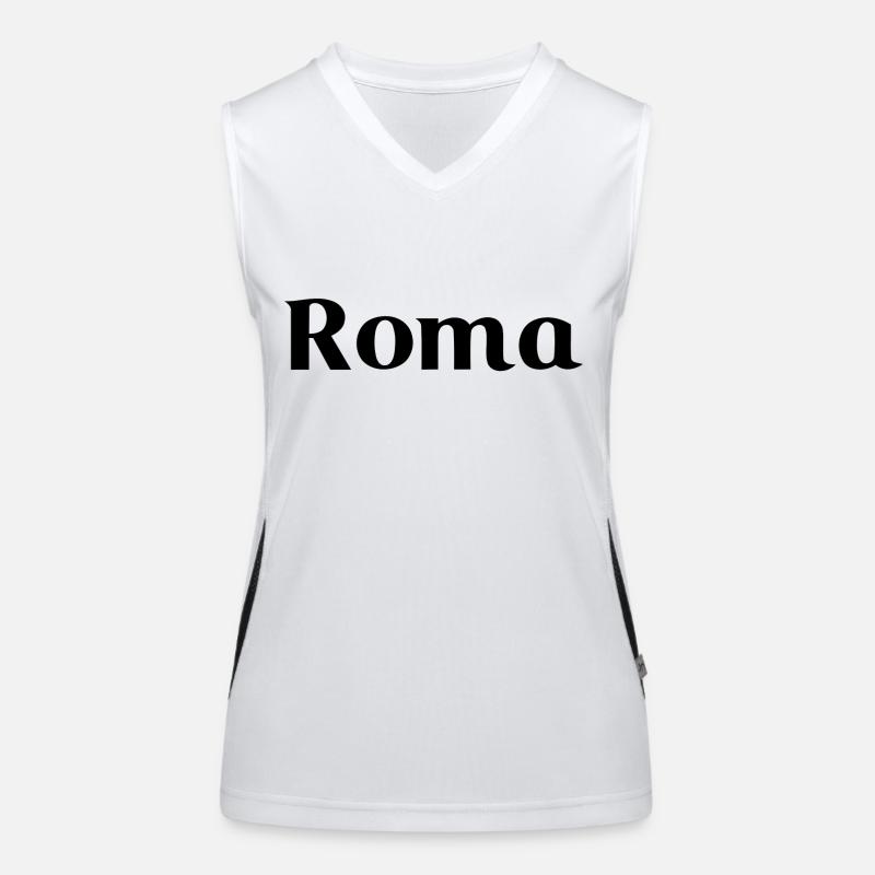 Roma - Écriture noire Débardeur respirant contrasté Femme