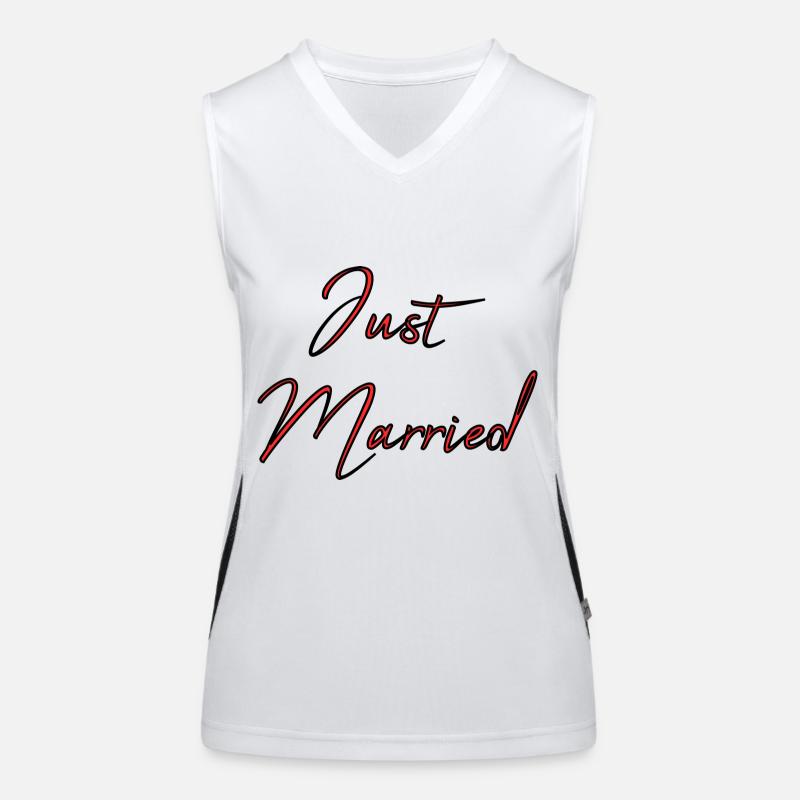 COUPLE. JUST MARRIED. EVJF. SAINT VALENTIN. MARIES Débardeur respirant contrasté Femme