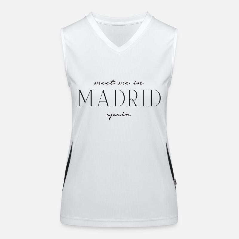 Meet me in Madrid Spain - Spanien Women's Functional Contrast Tank Top