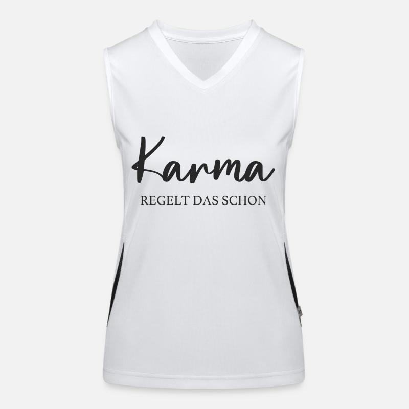 Le karma s’en occupe déjà Débardeur respirant contrasté Femme