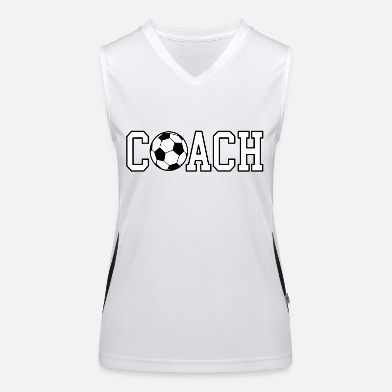 Fussball Coach Trainer Funktionelles Kontrast-Tank Top für Frauen