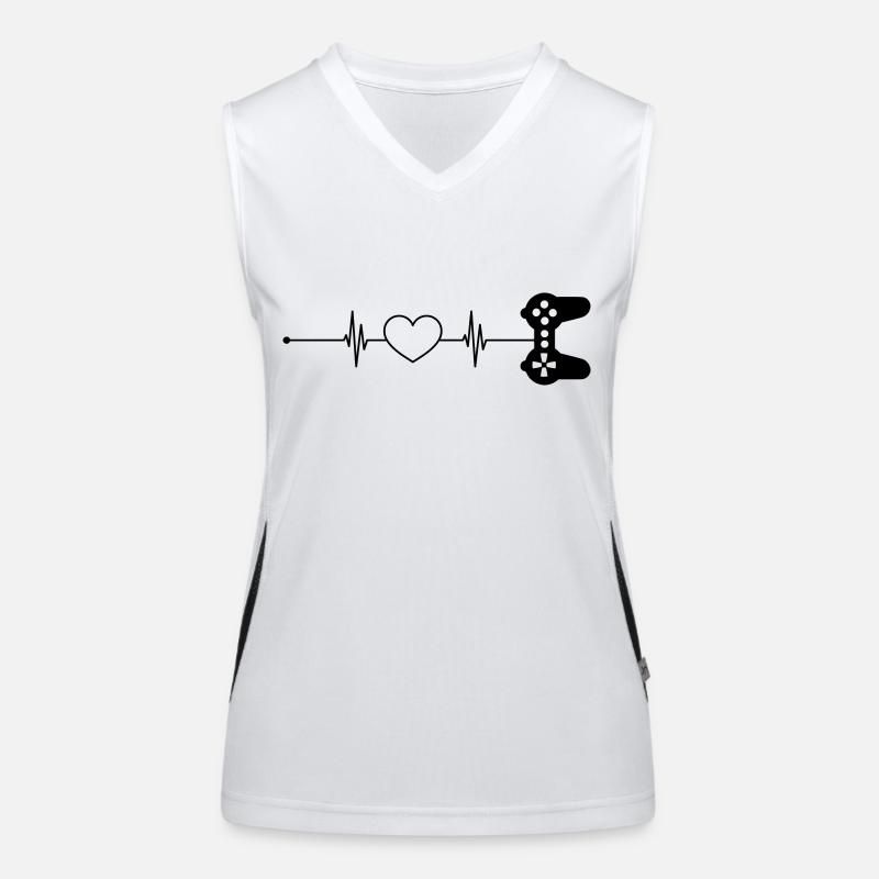 Herzschlag Spiele Funktionelles Kontrast-Tank Top für Frauen