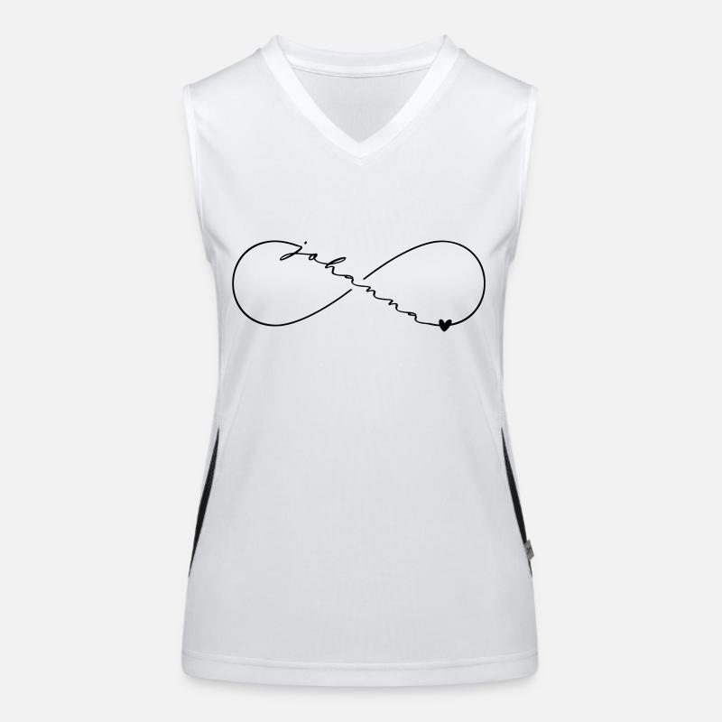 Johanna Name Infinitysymbol Funktionelles Kontrast-Tank Top für Frauen