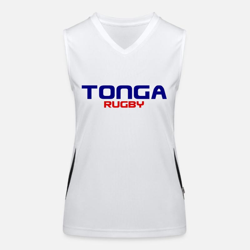 Tonga Rugby Logo - Pacifique - Polynésie - Mers du Sud Débardeur respirant contrasté Femme