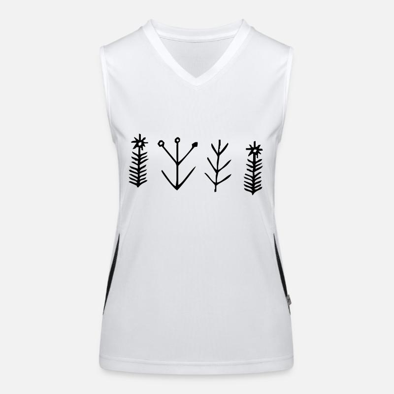 Pflanzen Funktionelles Kontrast-Tank Top für Frauen