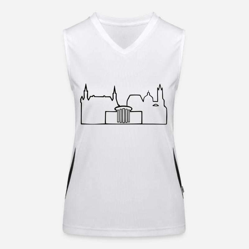 Skyline Aachen Funktionelles Kontrast-Tank Top für Frauen