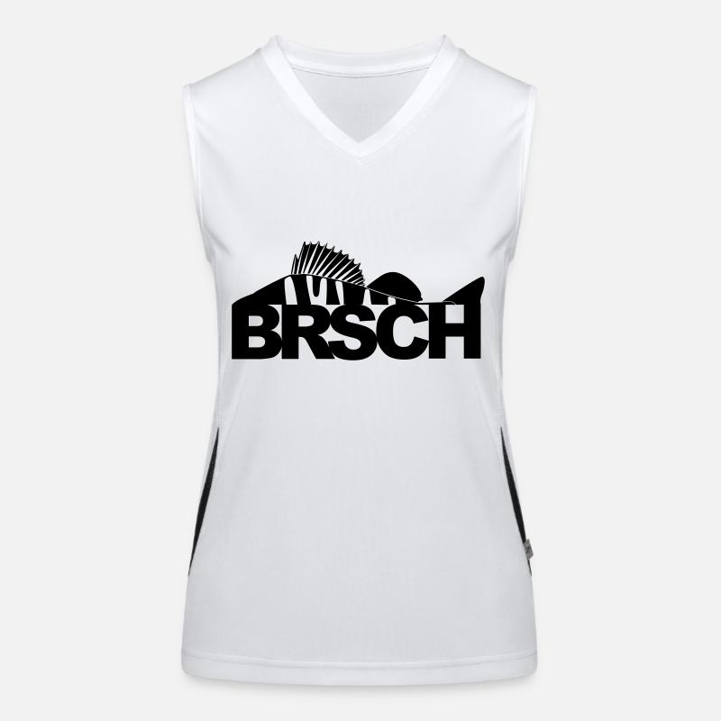 BRSCH - für Barschangler Funktionelles Kontrast-Tank Top für Frauen