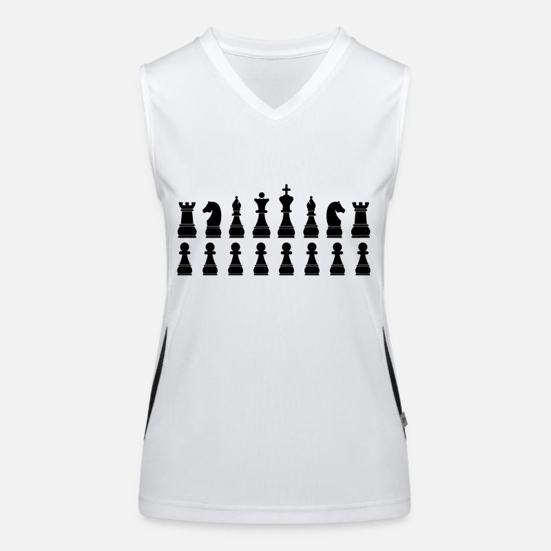 Schachfiguren Funktionelles Kontrast-Tank Top für Frauen