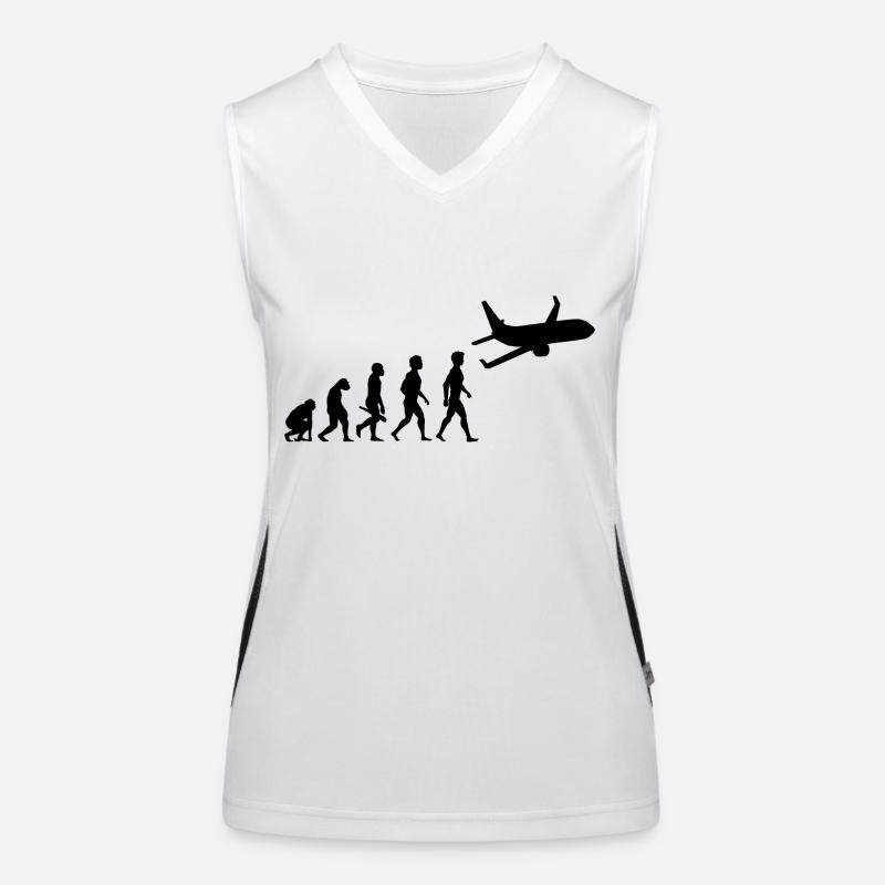 avion volant cockpit aviator pilote d'évolution Débardeur respirant contrasté Femme