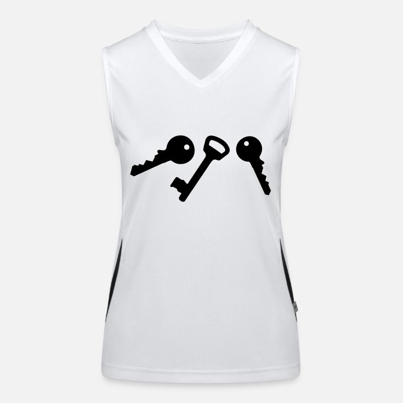 3 Schlüssel Funktionelles Kontrast-Tank Top für Frauen