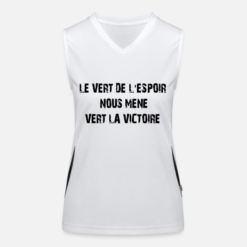 le_vert_de_l'espoir Funktionelles Kontrast-Tank Top für Frauen