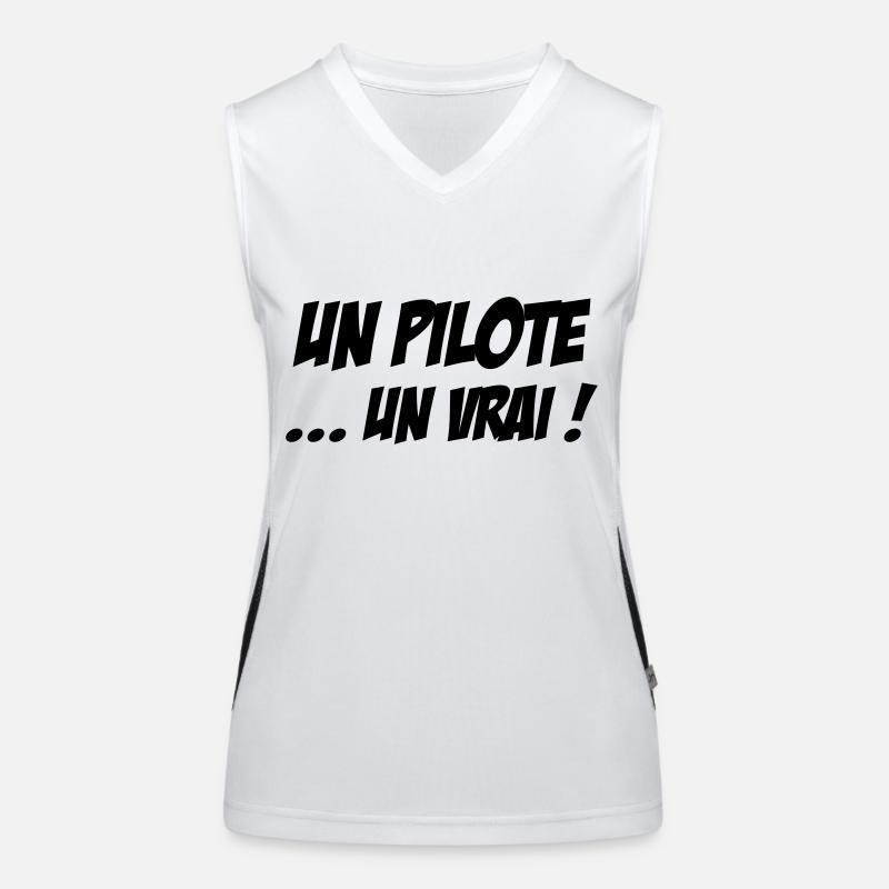 Rennfahrer / Pilot / Auto / Luftfahrt / Luft Funktionelles Kontrast-Tank Top für Frauen