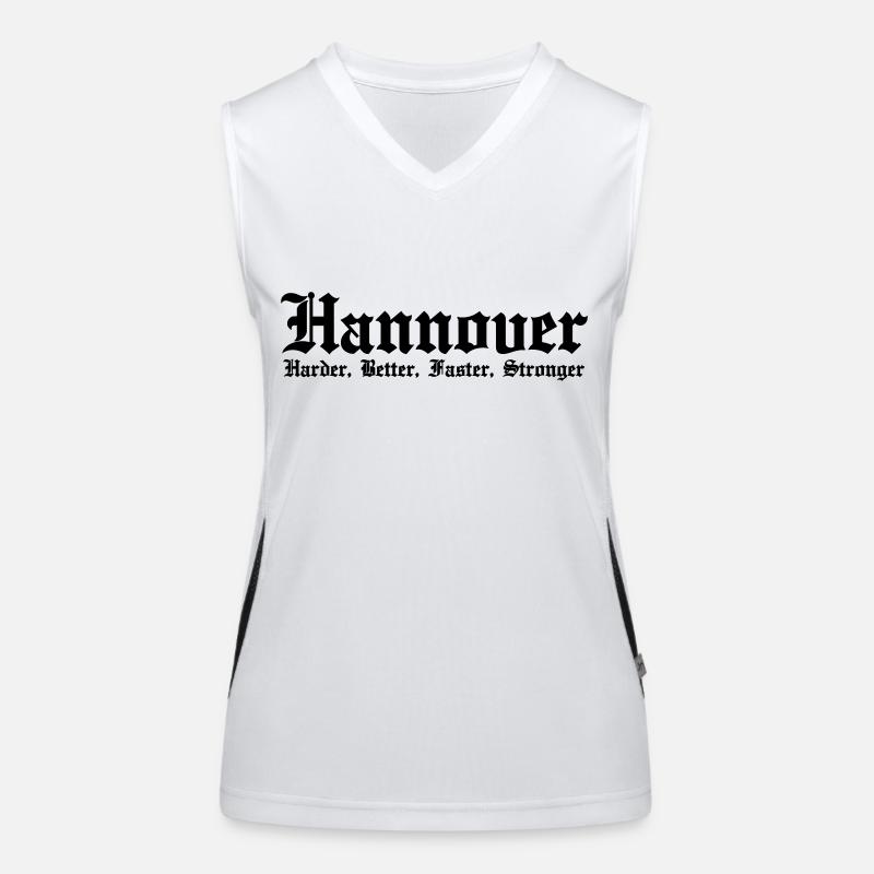 Hannover Harder Better Faster Stronger Funktionelles Kontrast-Tank Top für Frauen