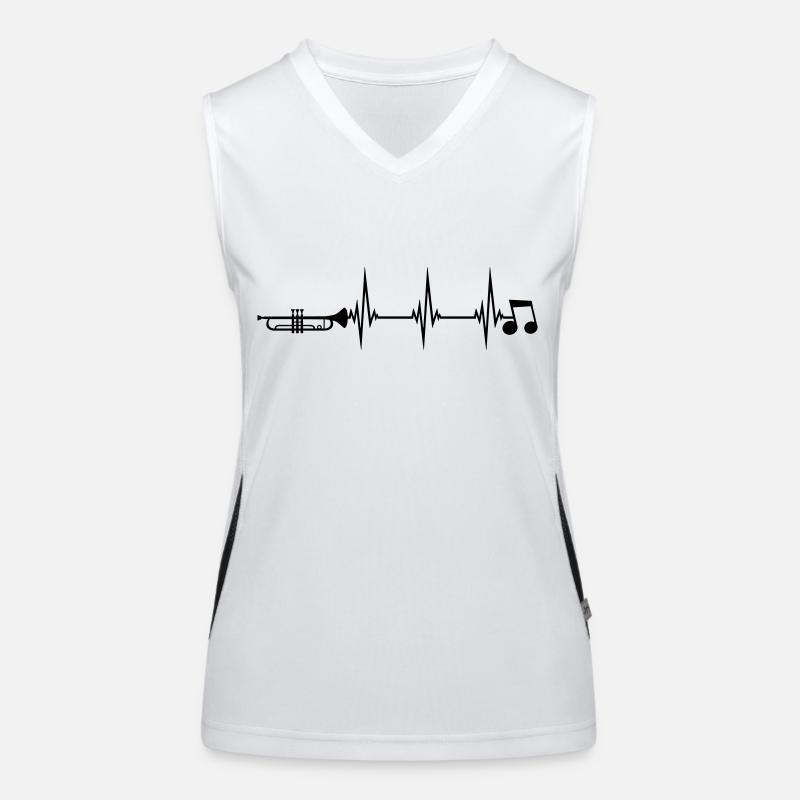 Herzschlag Trompete Instrument Funktionelles Kontrast-Tank Top für Frauen