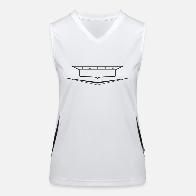 Classic Car Emblem frame empty, design yourself Women's Functional Contrast Tank Top