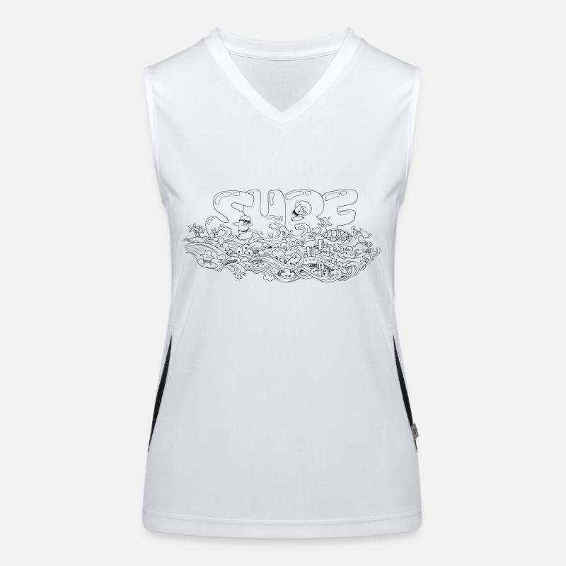 surf everywhere 2 Funktionelles Kontrast-Tank Top für Frauen